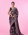 Purple Georgette Sparkle Saree